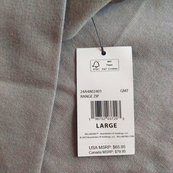 BILLABONG NEW Range Rotor Fleece Zip Up Jacket - Picture 11 of 12